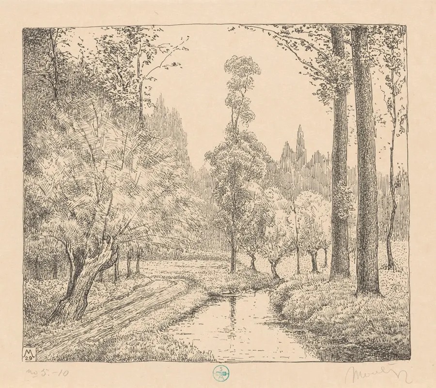 Park Met Water En Bomen Aan De Geul