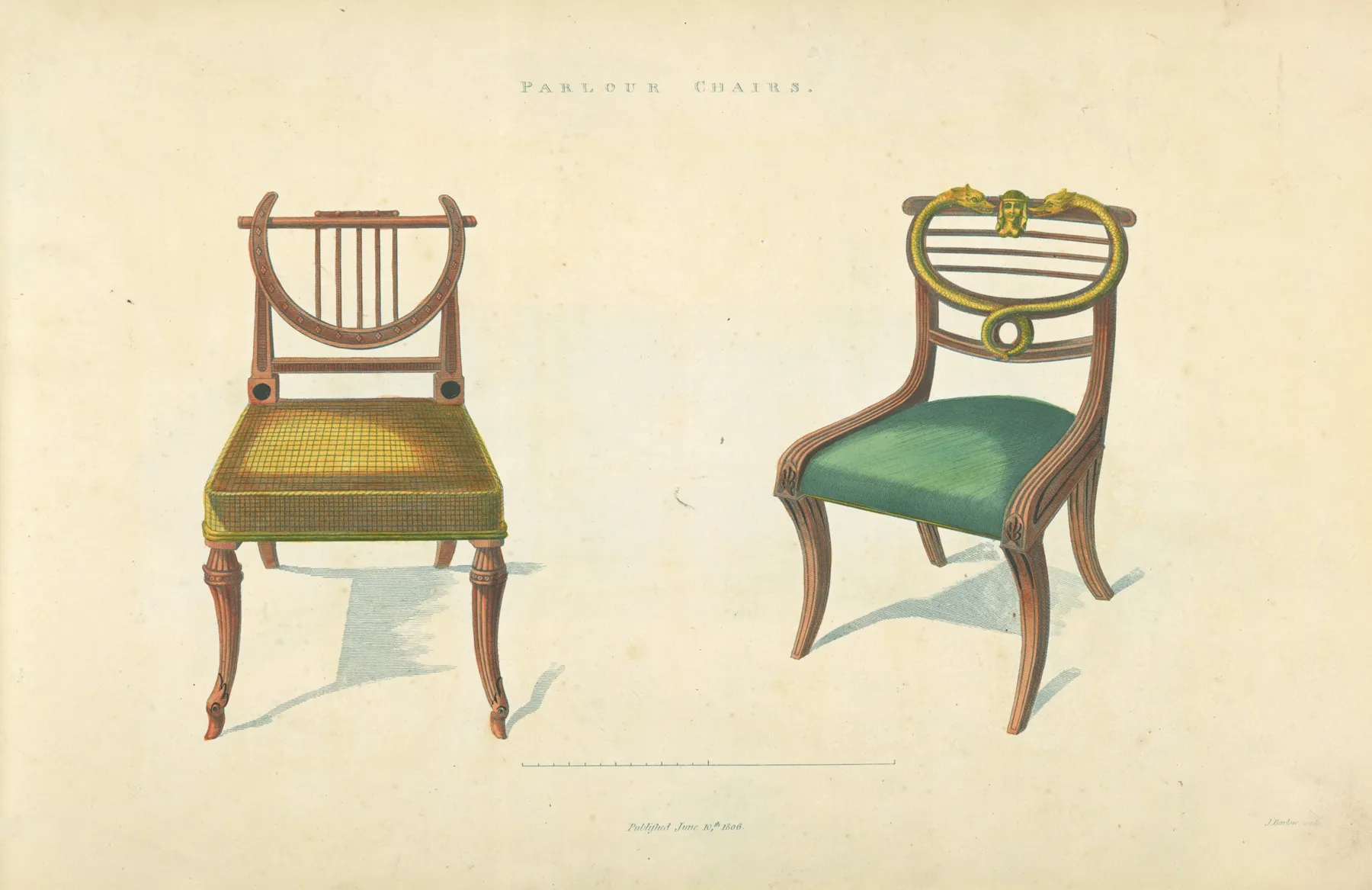 Parlour Chairs 2 Wall Art by Thomas Sheraton - High-Resolution Digital Print