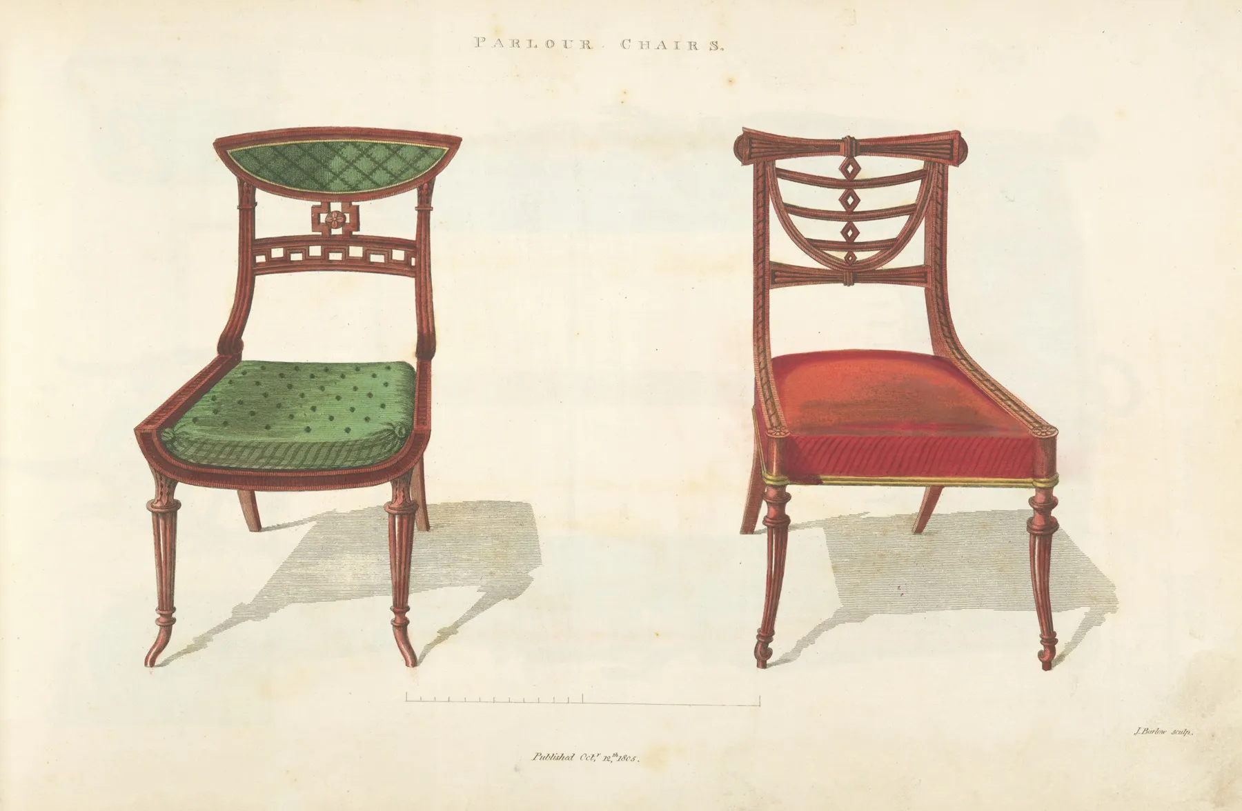 Parlour Chairs Wall Art by Thomas Sheraton - High-Resolution Digital Print