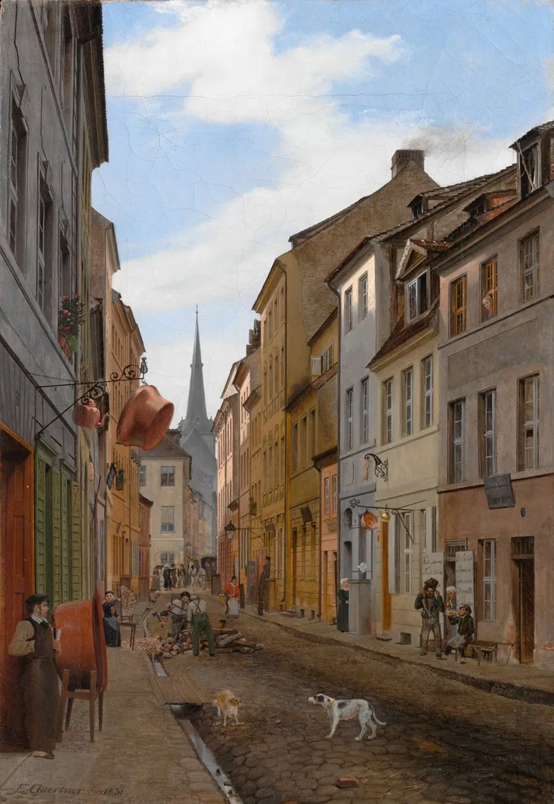 Parochialstrasse In Berlin Wall Art by Eduard Gaertner - High-Resolution Digital Print