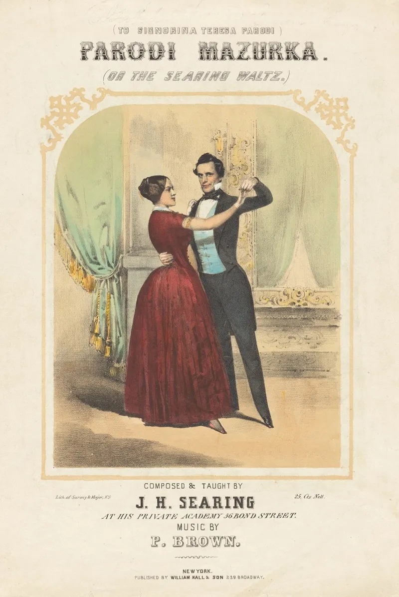 Parodi Mazurka Or The Searing Waltz Wall Art by Sarony, Major & Knapp Lith. - High-Resolution Digital Print