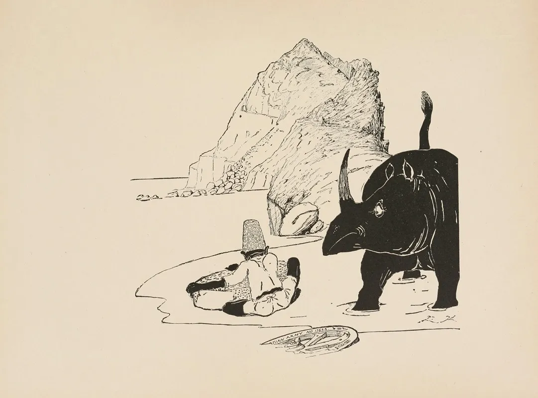 Parsee Beginning To Eat His Cake On The Uninhabited Island Wall Art by Rudyard Kipling - High-Resolution Digital Print