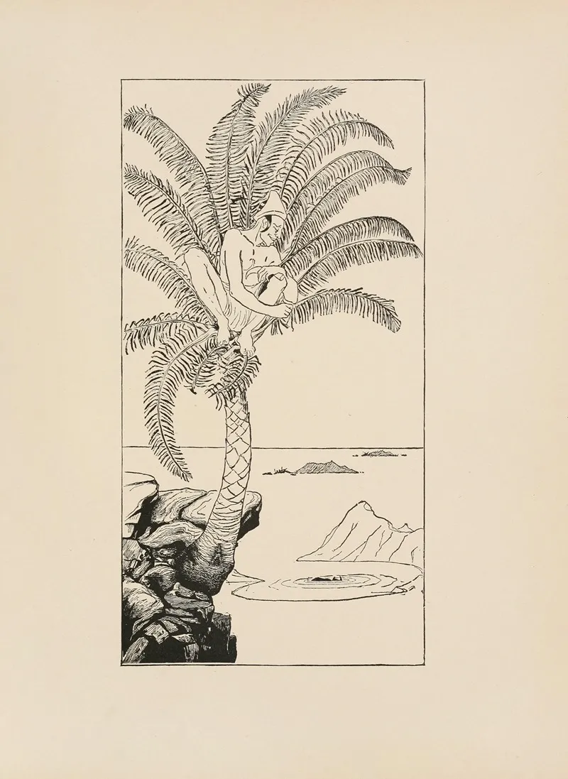 Parsee Sitting In His Palm Tree Wall Art by Rudyard Kipling - High-Resolution Digital Print