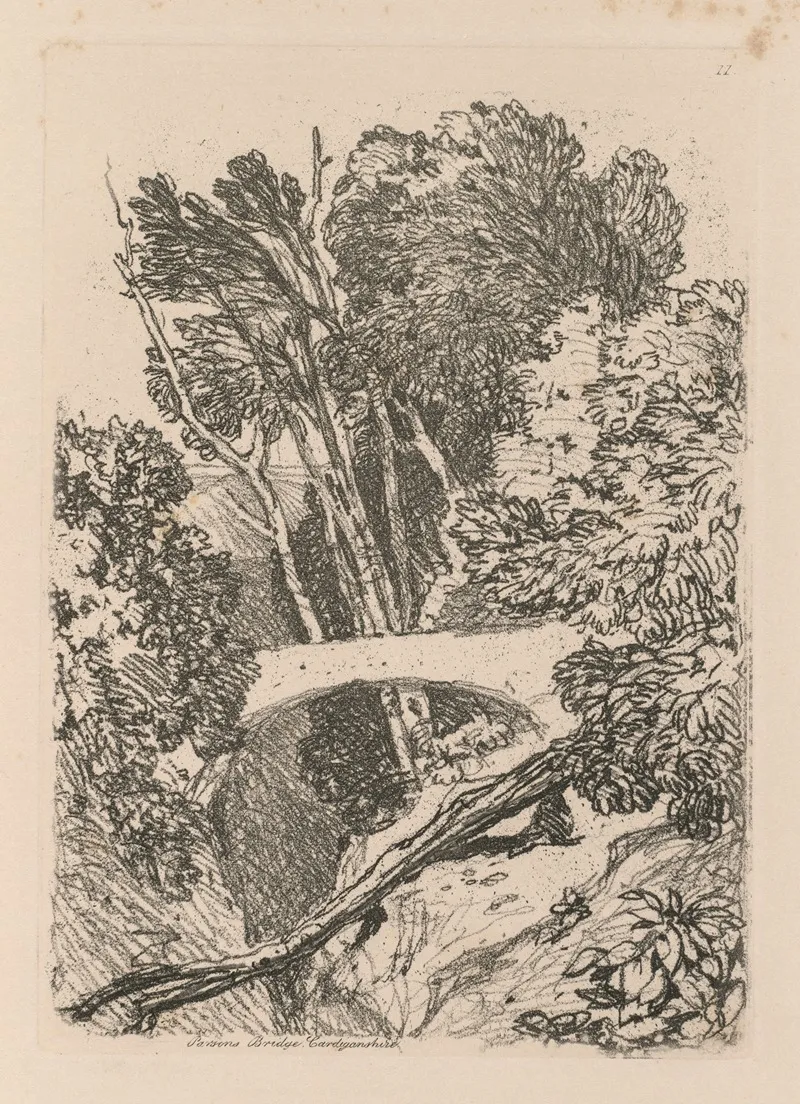 Parsons Bridge Cardingshire Wall Art by John Sell Cotman - High-Resolution Digital Print