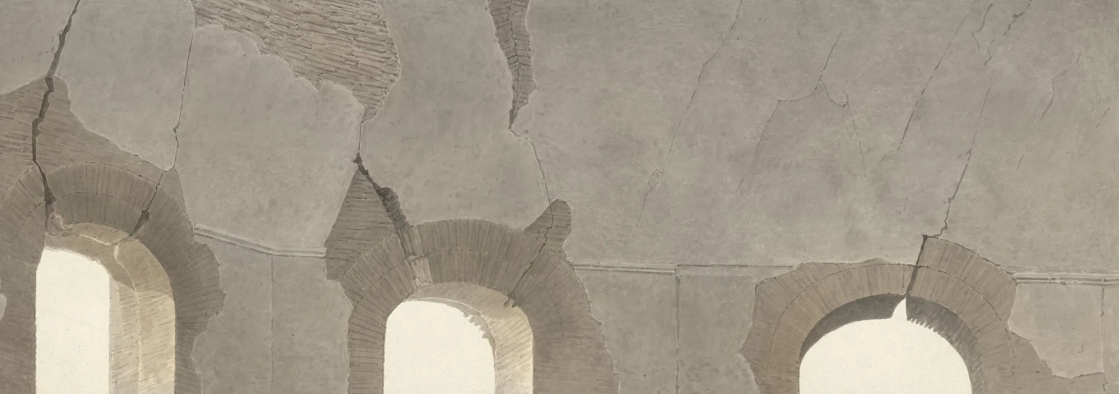 Part Of The Vault Of The Temple Of Minerva Medica In Rome