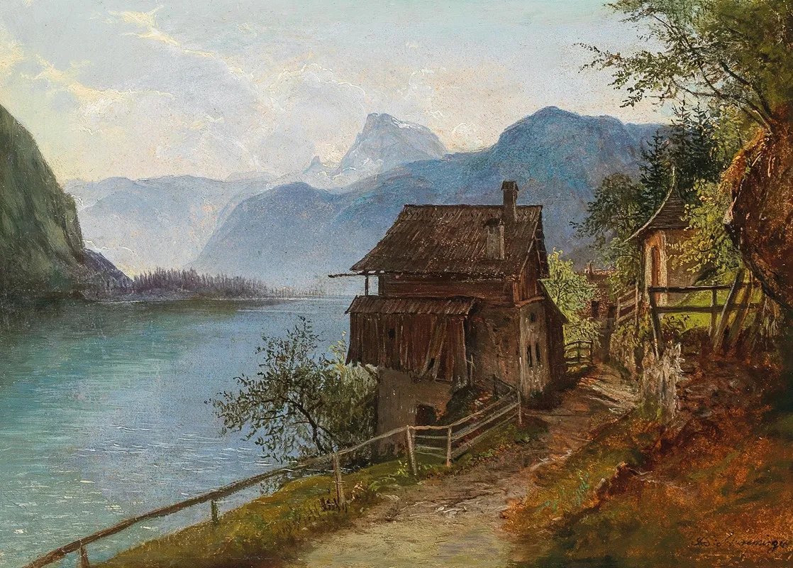 Partie Aus Dem Salzkammergut Wall Art by Josef Schwemminger - High-Resolution Digital Print