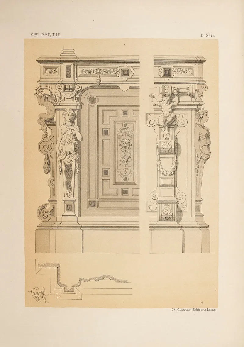 Partie Inferieure Dun Meuble Genre Henri Ii Wall Art by Michel Liénard - High-Resolution Digital Print