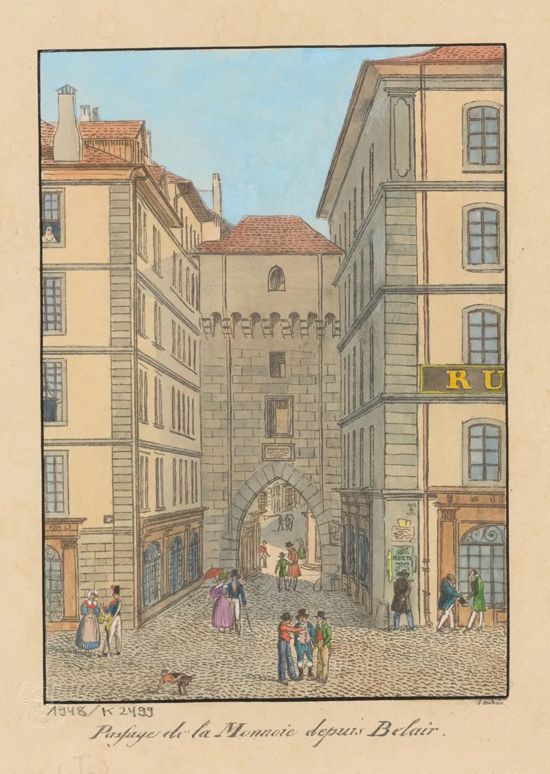 Passage De La Monnaie Depuis Belair Wall Art by Jean Dubois - High-Resolution Digital Print