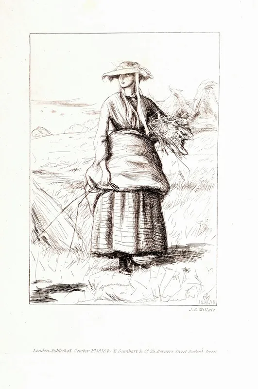Passages From The Poems Of Thomas Hood Ruth Wall Art by Sir John Everett Millais - High-Resolution Digital Print