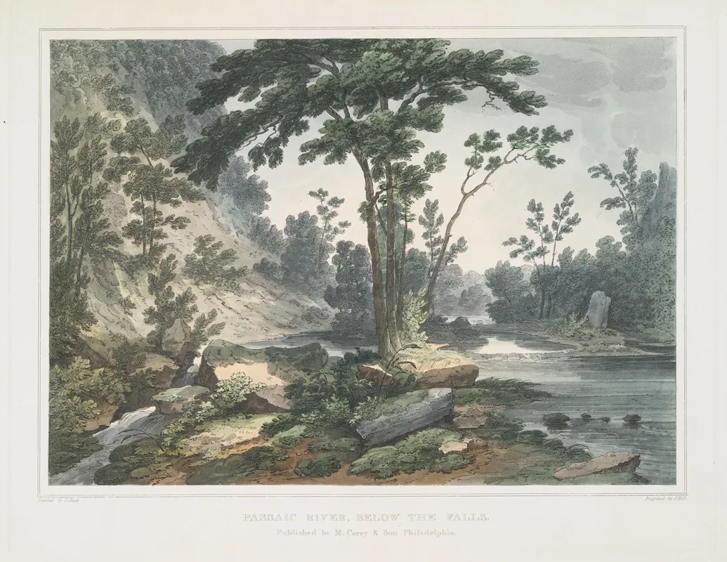 Passaic River Below The Falls Wall Art by Joshua Shaw - High-Resolution Digital Print