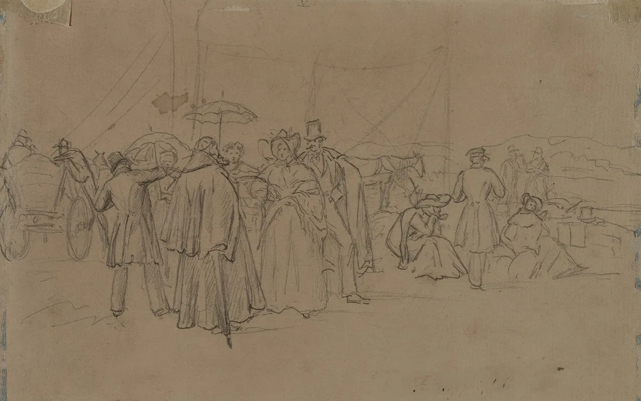 Passengers For Rhine Steamer Wall Art by Heinrich von Mayr - High-Resolution Digital Print