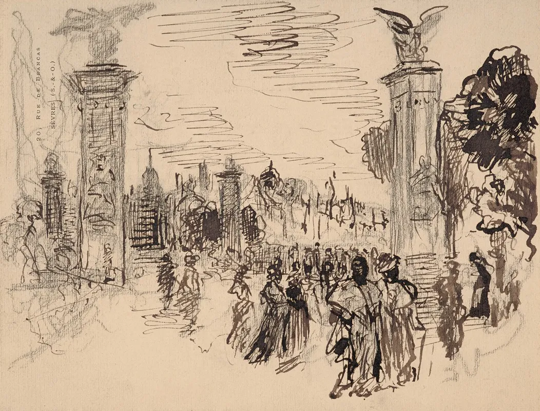 Passers By On The Alexandre Iii Bridge