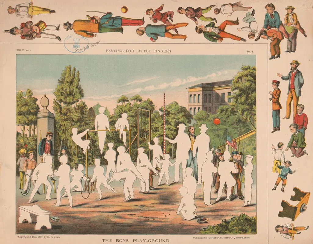 Pastime For Little Fingers The Boys Play Ground Wall Art by Pastime Publishing Co. - High-Resolution Digital Print