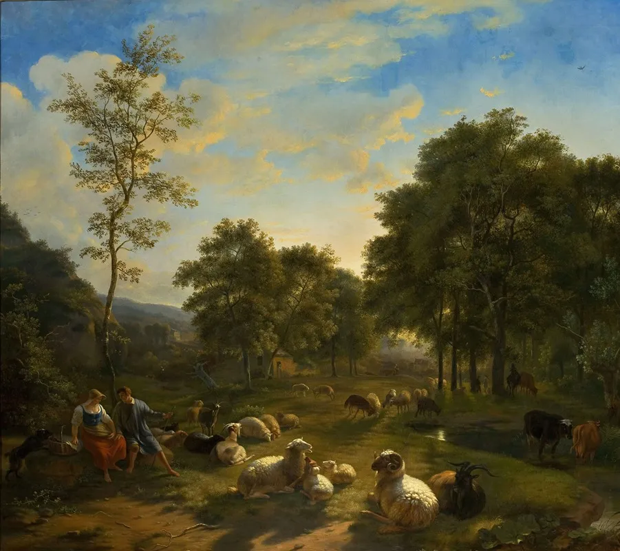 Pastoral Scene 18 Wall Art by Paul Balthasar Ommeganck - High-Resolution Digital Print