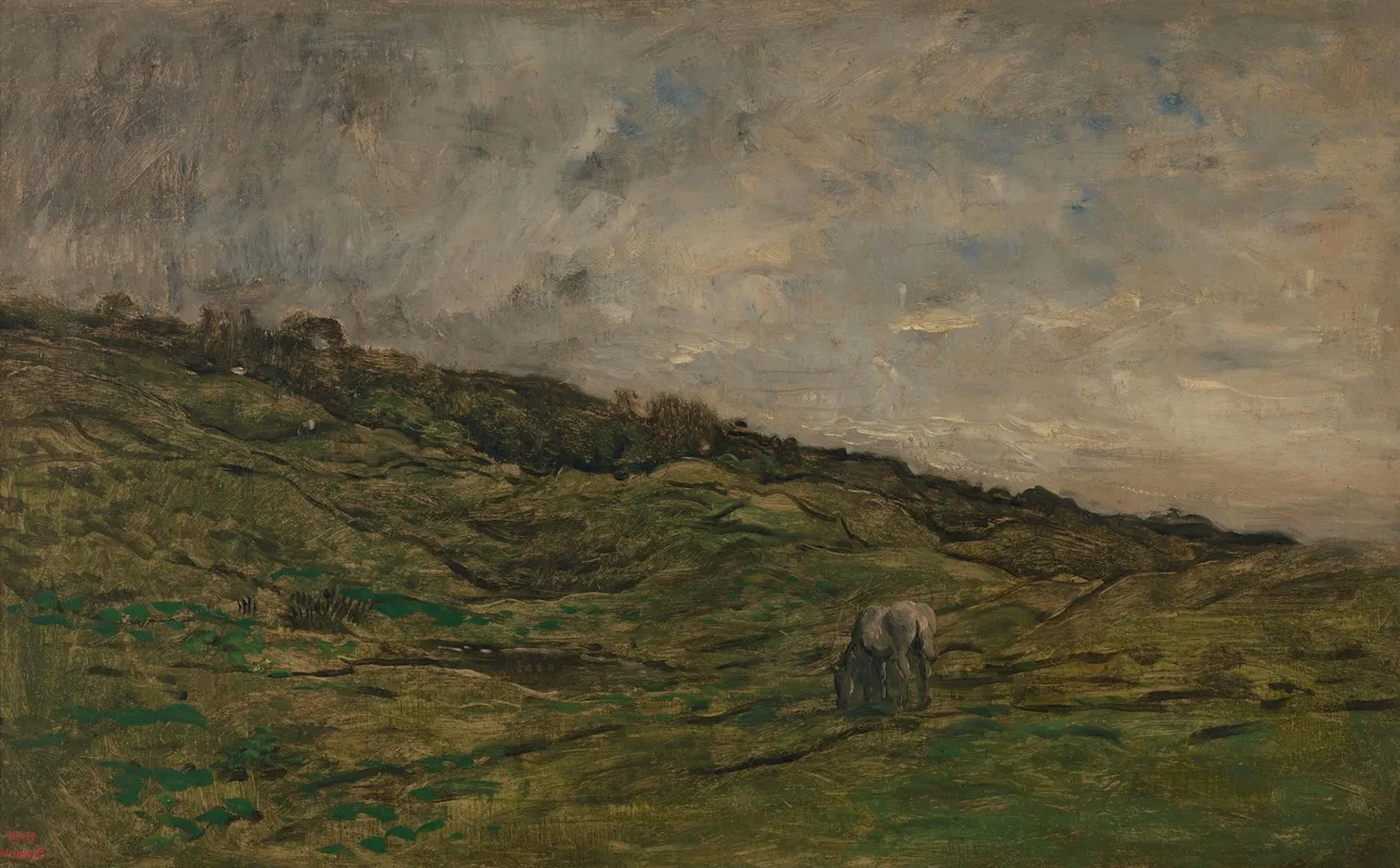 Pastures At Graves Near Villerville Normandy Wall Art by Charles François Daubigny - High-Resolution Digital Print