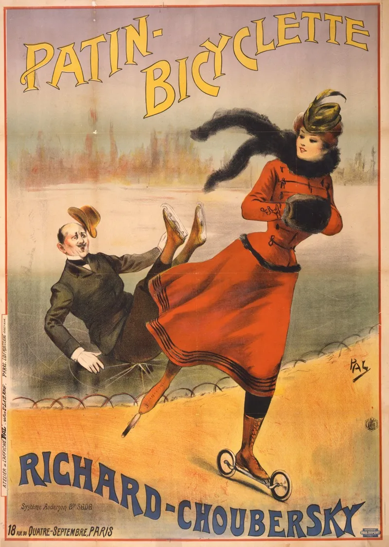 Patin Bicyclette Richard Choubersky Wall Art by Pal (Jean de Paleologue) - High-Resolution Digital Print