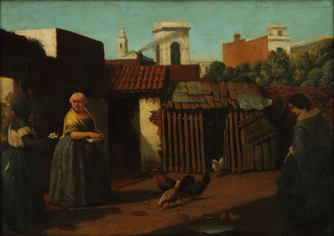 Patio Porteno En 1850
