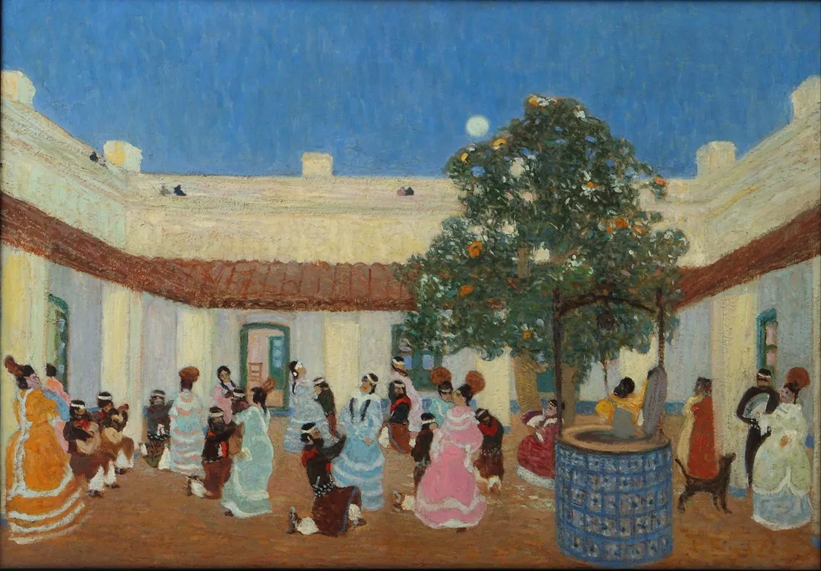 Patio Wall Art by Pedro Figari - High-Resolution Digital Print