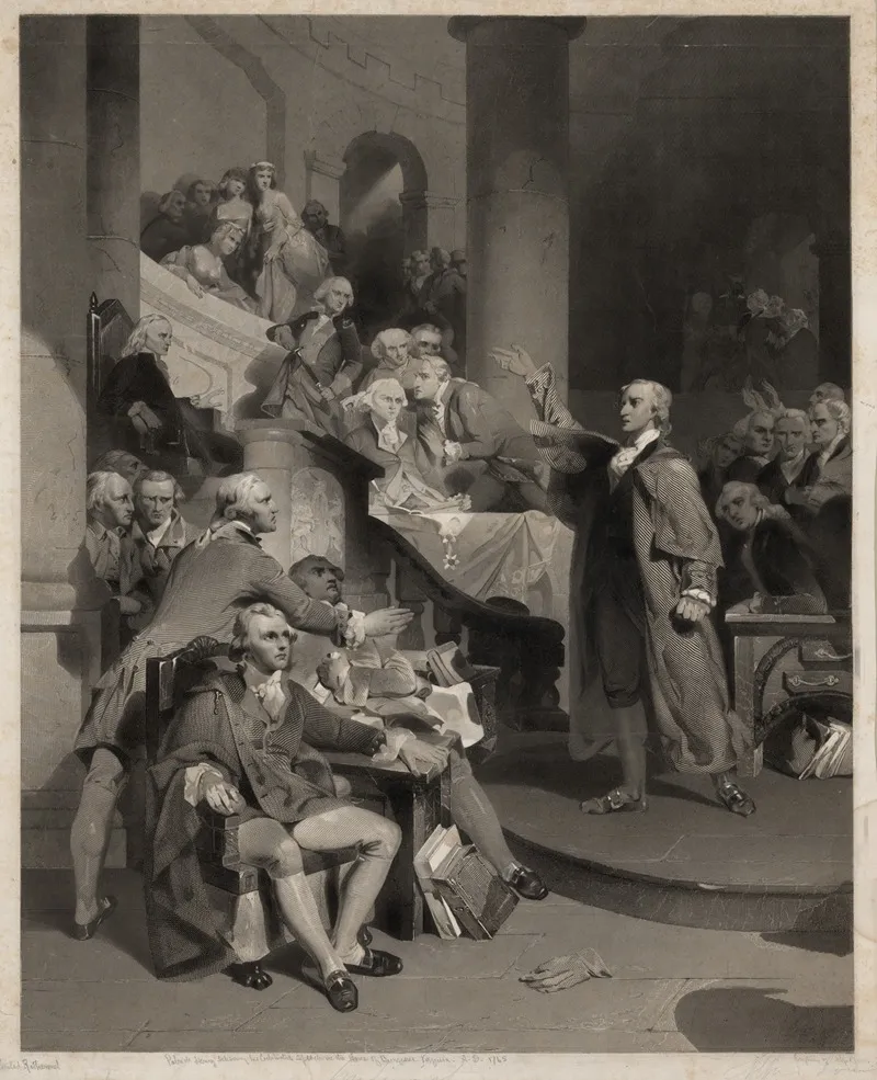 Patrick Henry Before The Virginia House Of Burgesses May 30 1765