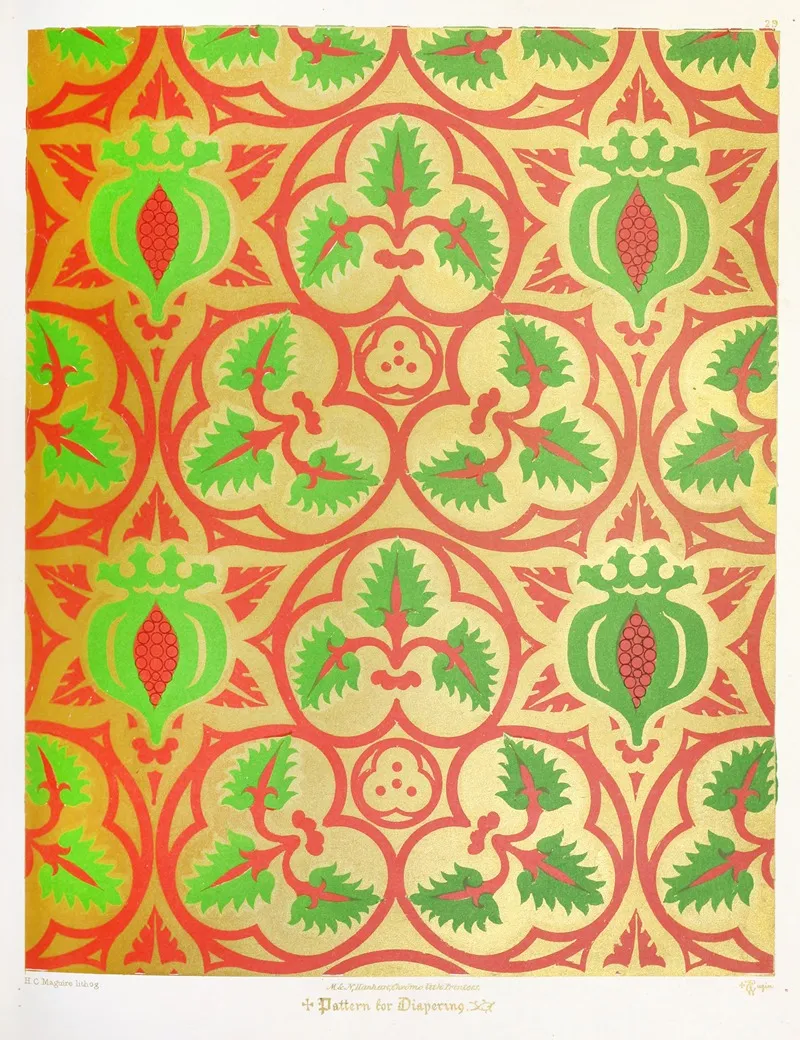 Patterns For Diapering 6 Wall Art by Augustus Pugin - High-Resolution Digital Print