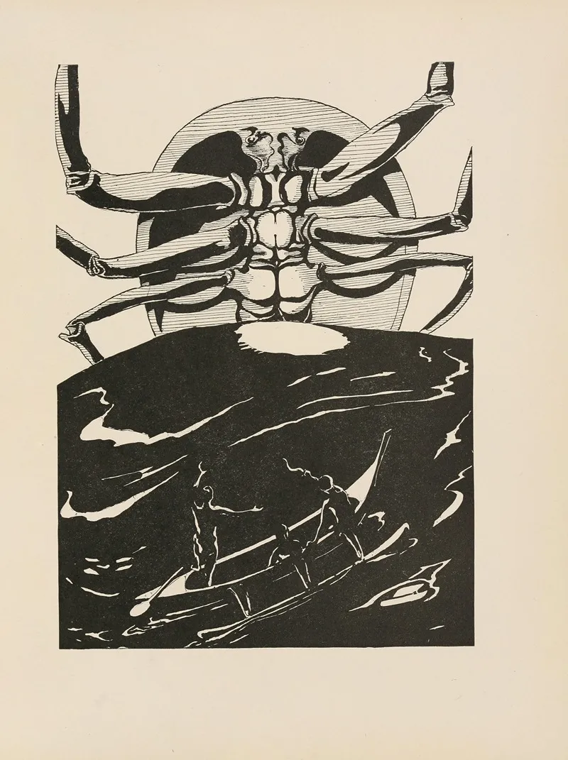 Pau Amina The Crab Rising Out Of The Sea Wall Art by Rudyard Kipling - High-Resolution Digital Print