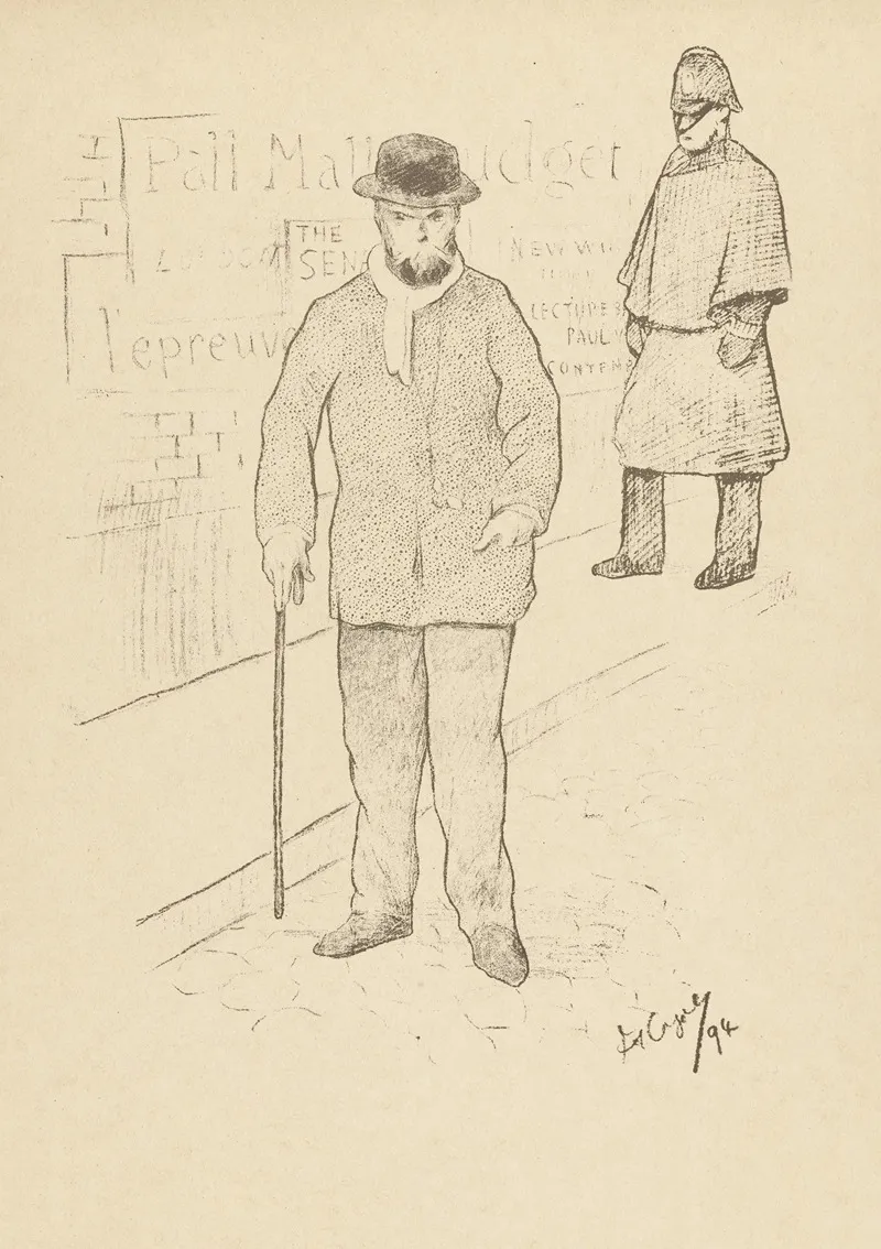 Paul Verlaine A Londres Wall Art by Frédéric Auguste Cazals - High-Resolution Digital Print