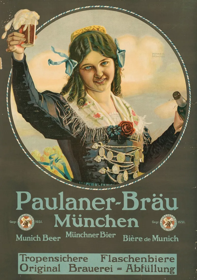 Paulaner Brau Munchen Tropensichere Flaschenbiere Wall Art by Henrique Moser - High-Resolution Digital Print