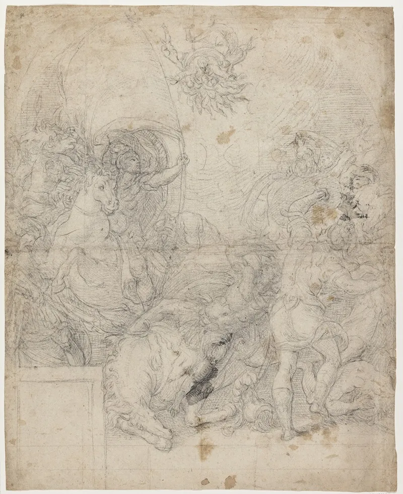 Paulus Omvendelse Udenfor Damaskus Wall Art by Antonio Campi - High-Resolution Digital Print