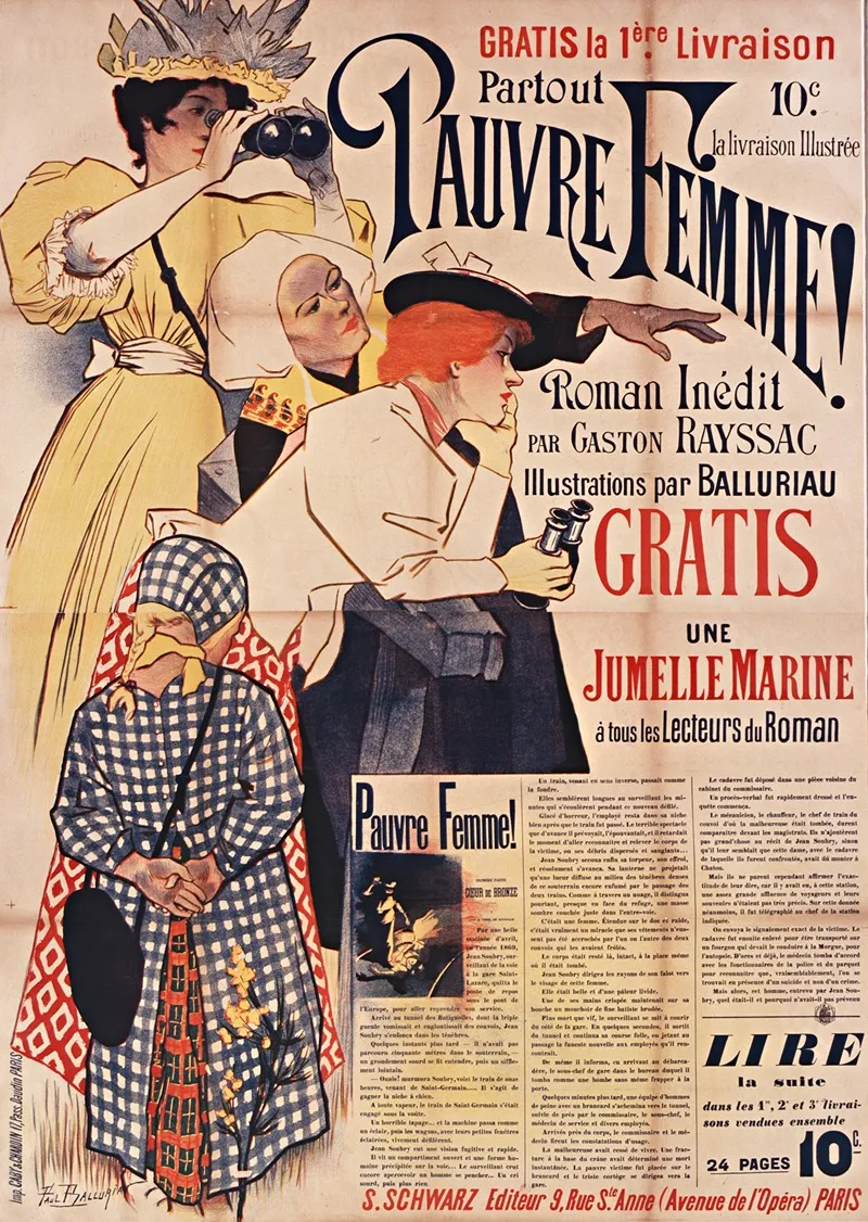 Pauvre Femme Roman Inedit Par Gaston Rayssac Wall Art by Paul Balluriau - High-Resolution Digital Print