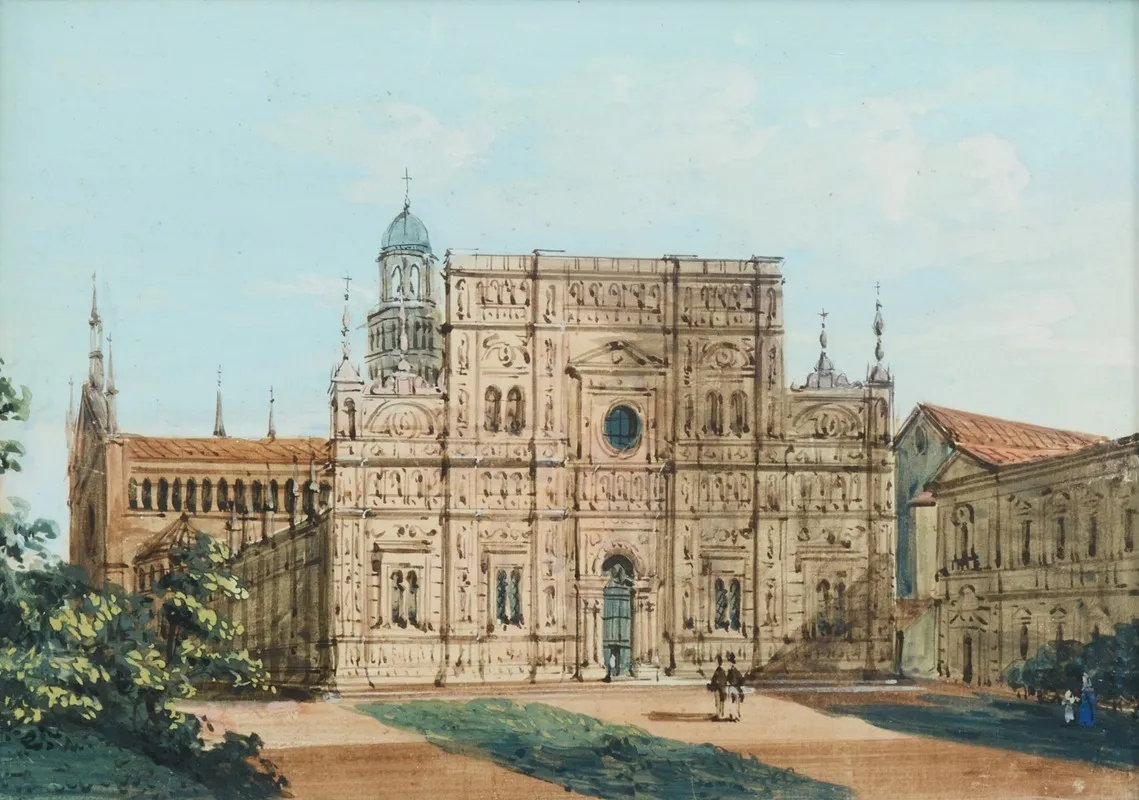 Pavia Certosa Wall Art by Carlo Grubas - High-Resolution Digital Print