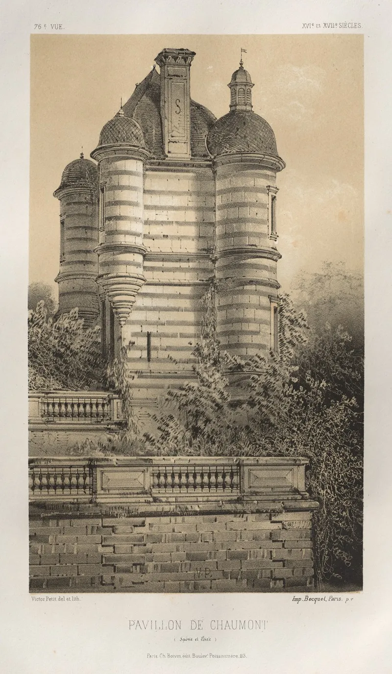 Pavillon De Chaumont Saone Et Loire Wall Art by Victor Petit - High-Resolution Digital Print