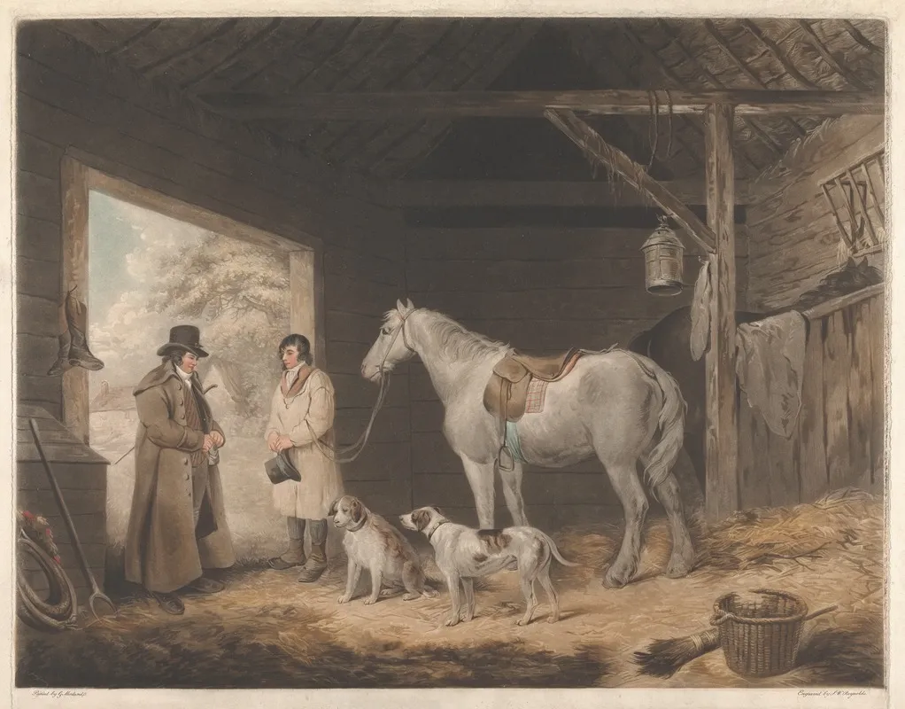 Paying The Hostler Wall Art by George Morland - High-Resolution Digital Print