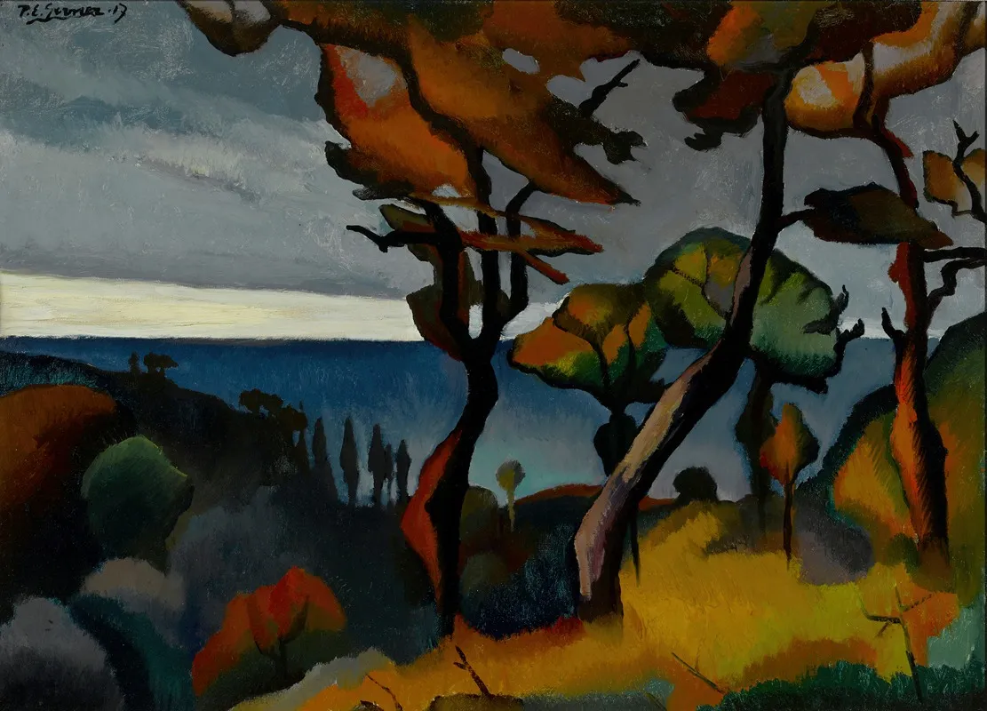 Paysage Arbres Rouges