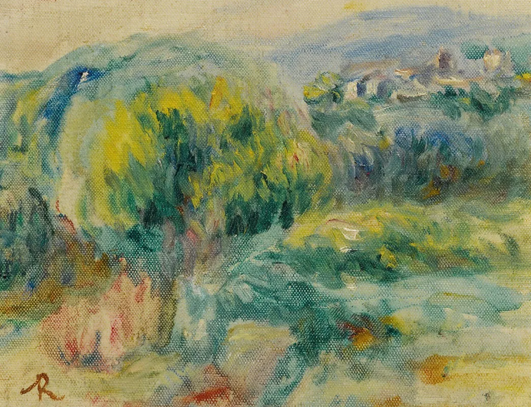 Paysage Aux Environs De Cagnes Sur Mer Wall Art by Pierre-Auguste Renoir - Canvas Print