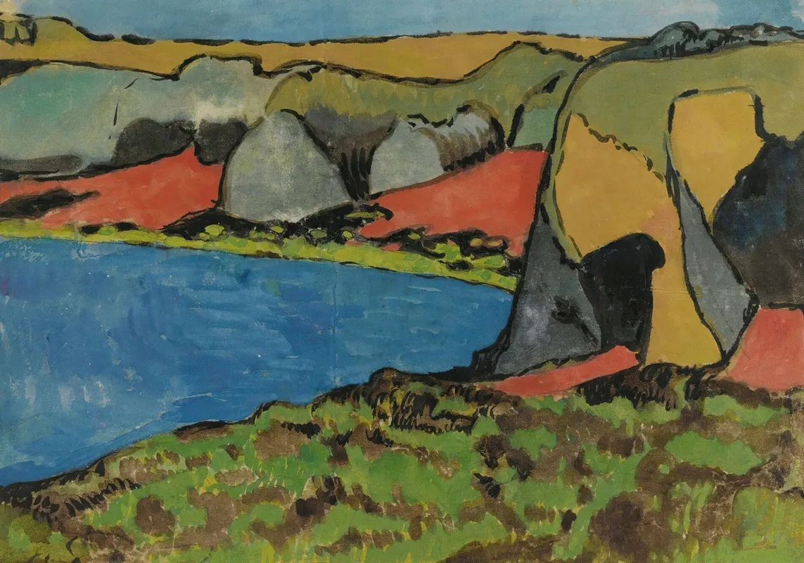 Paysage Breton La Petite Anse Wall Art by Paul Sérusier - Canvas Print