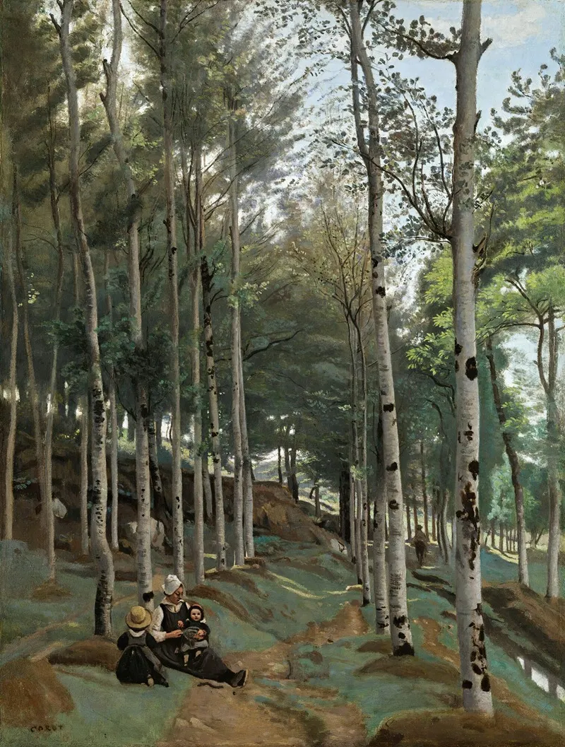 Paysage Breton Wall Art by Jean-Baptiste-Camille Corot - High-Resolution Digital Print