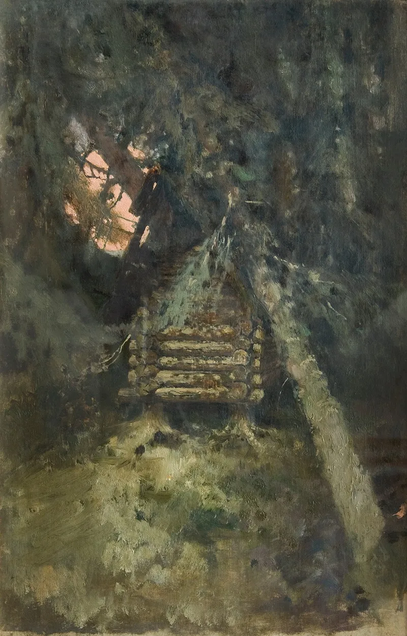 Paysage Cabane Sur Des Pattes De Poule