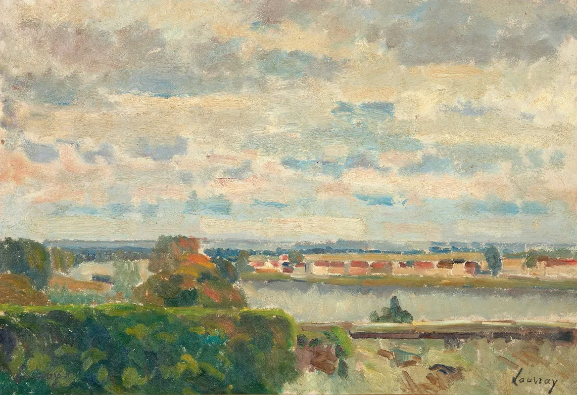 Paysage De Bord De Seine Environs De Vetheuil