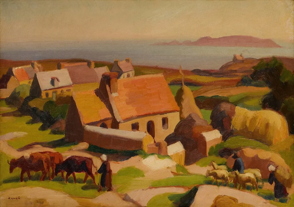 Paysage De Perros Gui Wall Art by Emmanuel de La Villéon - High-Resolution Digital Print