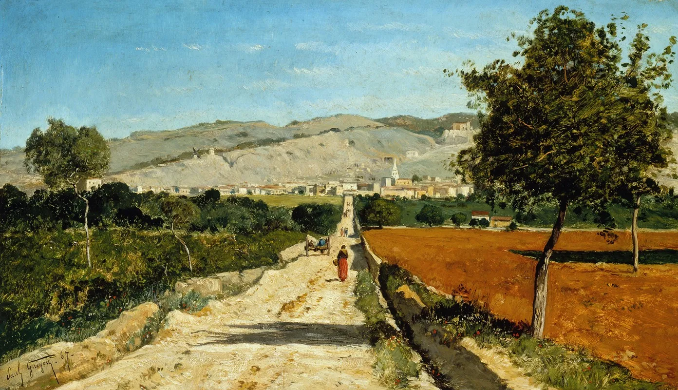 Paysage De Provence Vue De Saint Saturnin Les Apt Wall Art by Paul-Camille Guigou - High-Resolution Digital Print