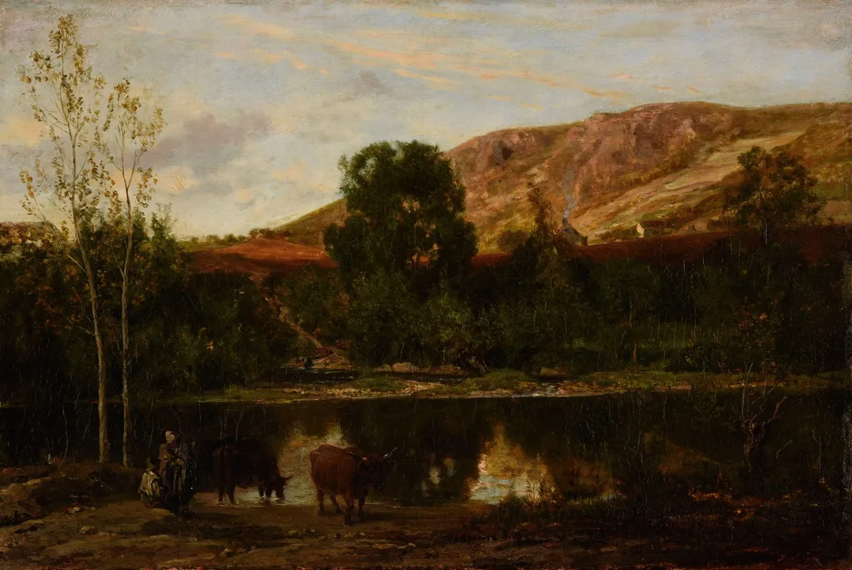 Paysage Etang Wall Art by Charles François Daubigny - High-Resolution Digital Print