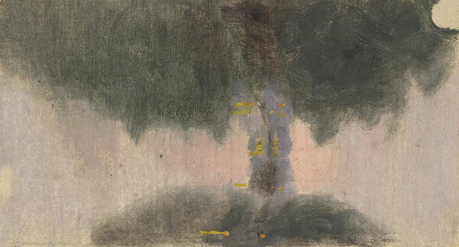 Paysage Fluvial Et Son Reflet Au Couchant Rose 3