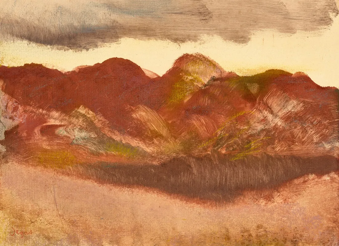 Paysage Les Colline Wall Art by Edgar Degas - High-Resolution Digital Print