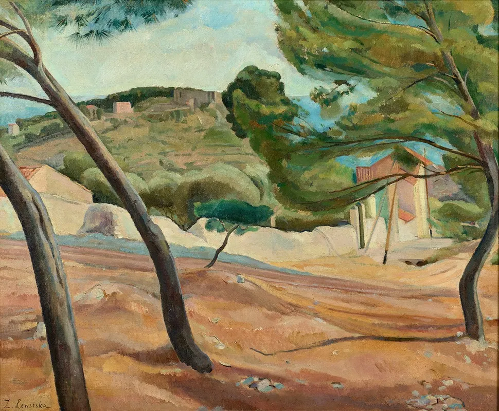 Paysage Mediterraneen 2 Wall Art by Sonia Lewitska - High-Resolution Digital Print