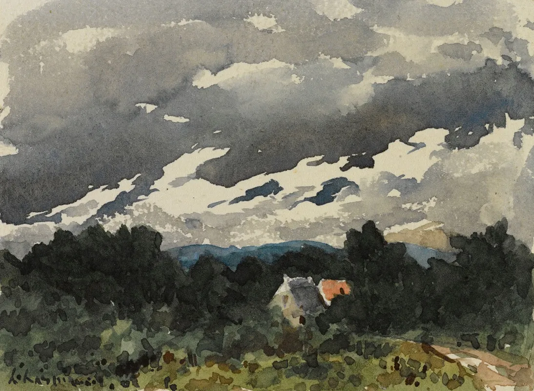 Paysage Nuageux Au Crepuscule