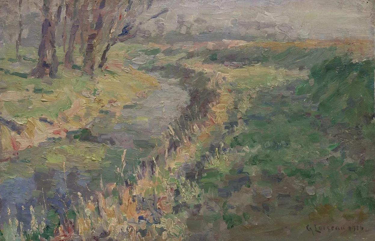 Paysage Ruisseau Dans La Campagne