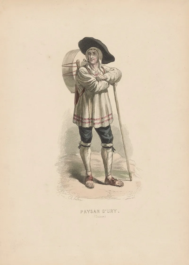 Paysan Dury Suisse Wall Art by Auguste Belin - High-Resolution Digital Print