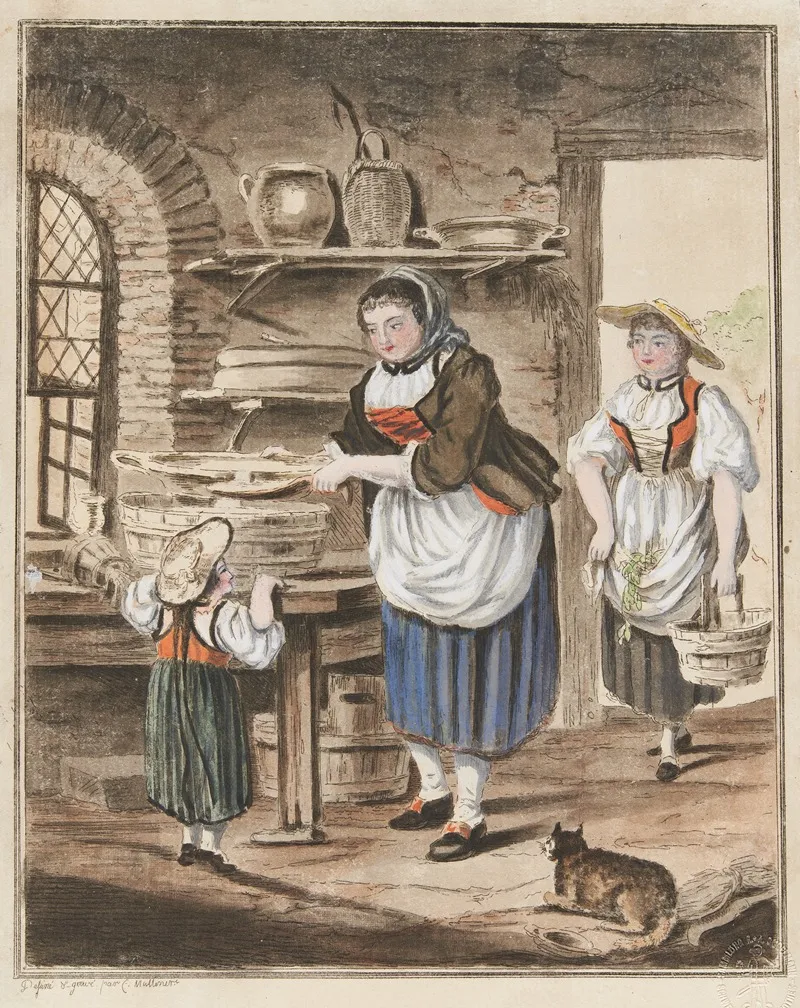 Paysanne Des Environs De Berne 2 Wall Art by Johann Karl Müllener - High-Resolution Digital Print