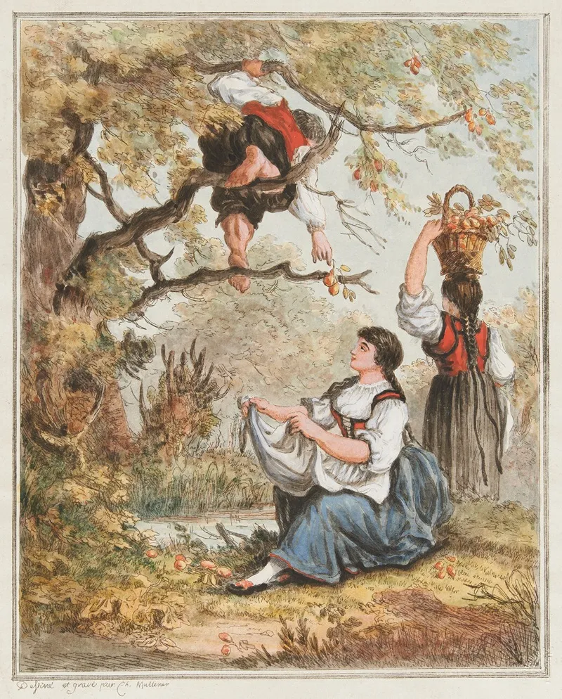 Paysanne Des Environs De Berne Wall Art by Johann Karl Müllener - High-Resolution Digital Print