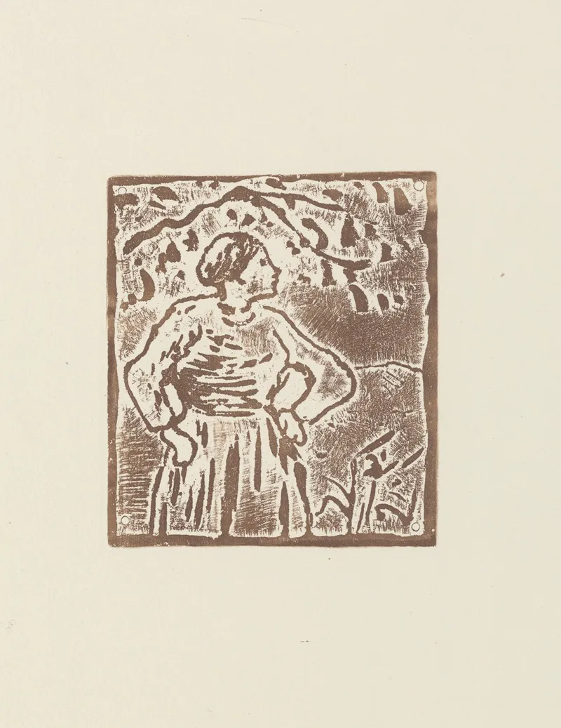 Paysanne Sous Un Arbre Wall Art by Camille Pissarro - High-Resolution Digital Print